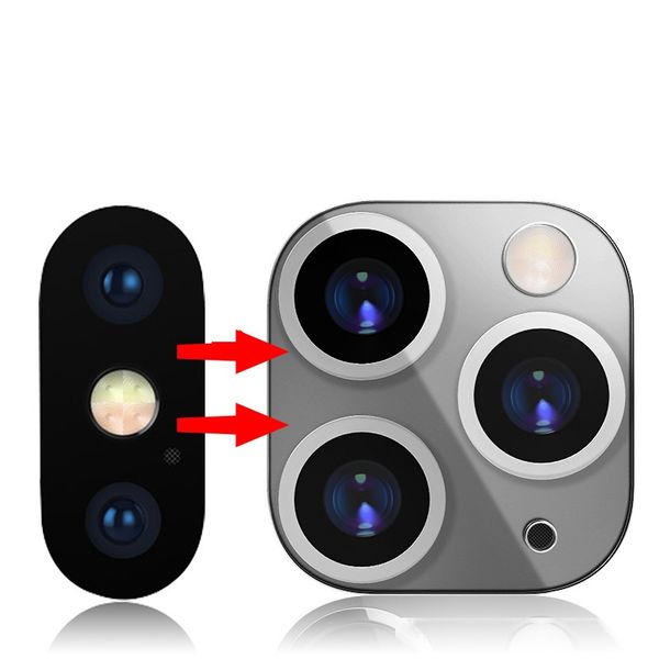 

second generation camera lens screen protector for iphone xs max xs x change to iphone 11 pro max metal cover sticker
