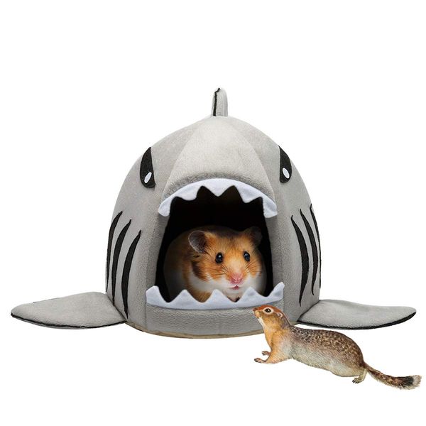 

seis shark hamster nest small animal house small pet warm autumn and winter cotton nest toys for rat totoro squirrel bed