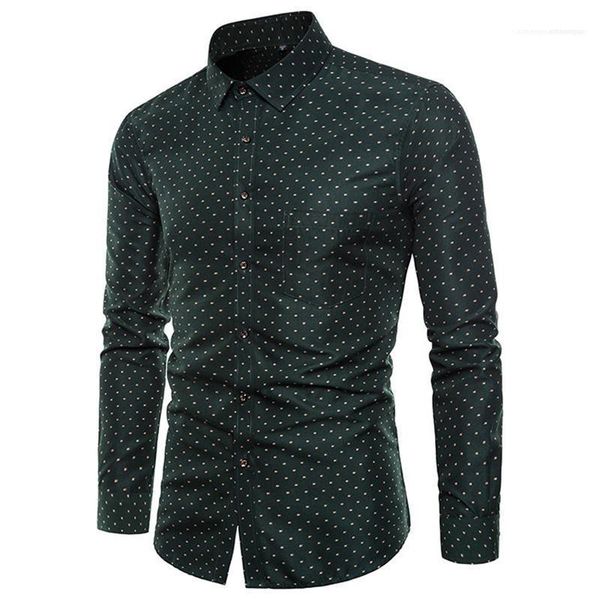 

green designer male floral mens casual shirts slim lapel neck long sleeve mens shirts fashion, White;black