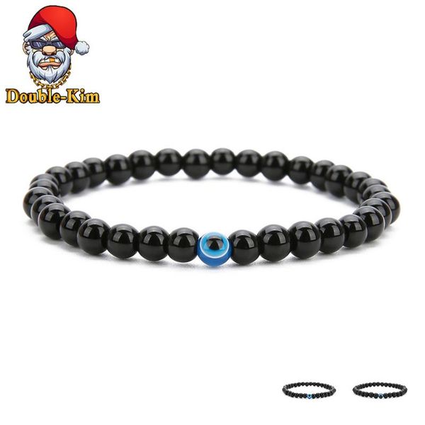 

eye of the demon bracelet natural beads bracelet rock hip-hop rock street culture colorful stone man jewelry gift, Black