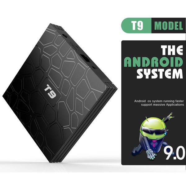 

t9 android tv box android 9.0 4gb 32gb smart tv rockchip 1080p h.265 4k googleplay media player pk h96 max