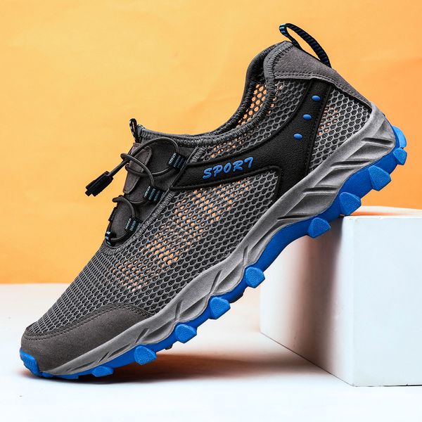 

vastwavesummerbreathablemenhikingshoesoutdoorcasualsneakersshoesformenmountainclimingmalesportleisureshoesman, Black