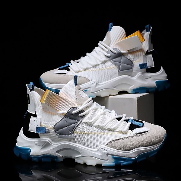 

fashion men's gym sneakers outdoor jogging trainers knit mid ankle sock chaussure nyfw ace 2 essence shoes