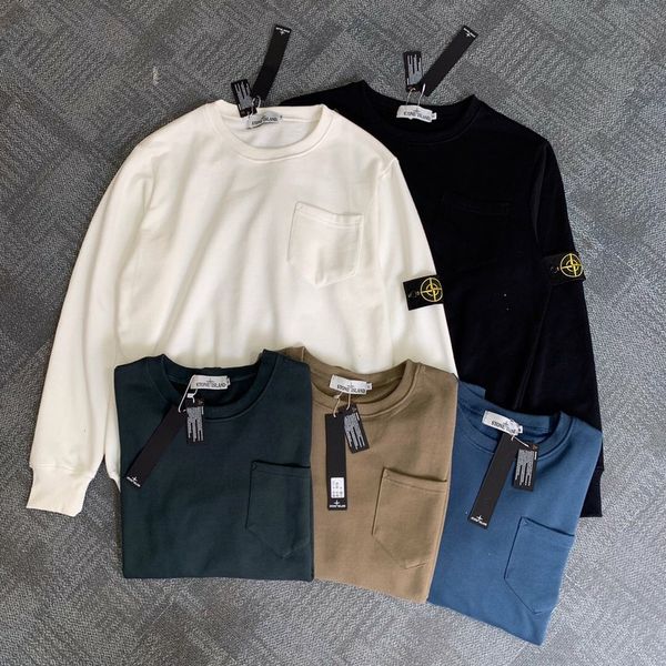 

2020 fall's new handsome men's hoodies come in designer solid colors a classic but trendy addition to the brand's five colors, Black