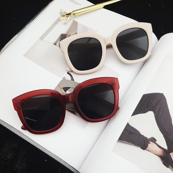 

2020 sunglasses four square frame sunglasses retro colorful sunglasses lens glasses glasses street shooting, White;black