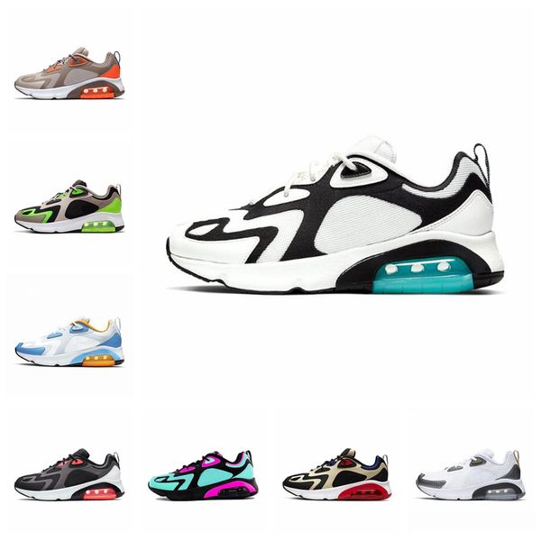 

2020 new maxes 200s men's and women's jogging shoes royal pulse black and white half palm aisr cushioning outdoor sports shoes eur