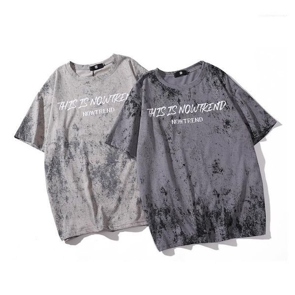 

tees men designer tie-dye tshirts fashion letter embroidery print tees casual crew neck short sleeve loose, White;black