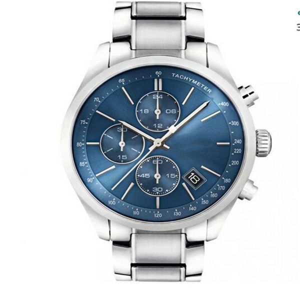 

2020 men's chronograph tachymeter bracelet strap watch 1513478, Slivery;brown