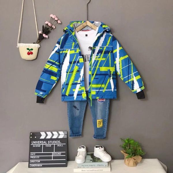

currently available children's ski suit waterproof warm boy's girls outdoor ski suit er tong kuan manufacturers direct selling