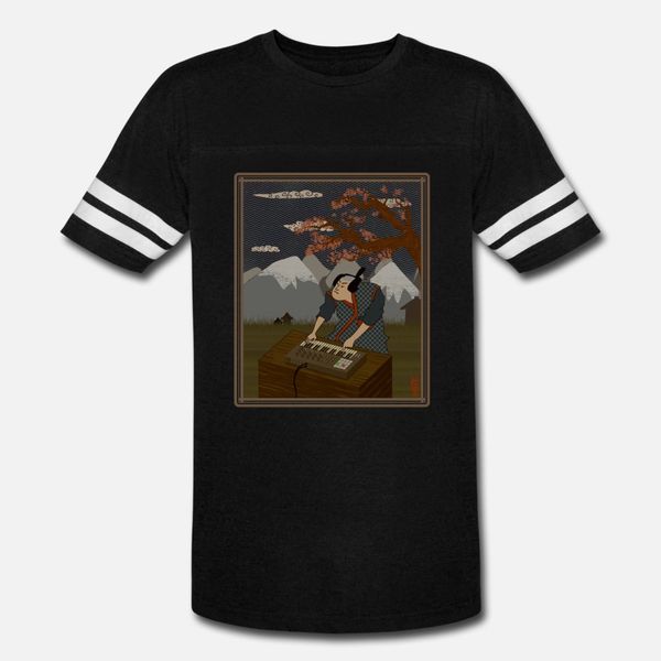 

japanese art style synthesizer player t shirt men knitted 100% cotton round neck normal famous funny casual summer pictures shirt