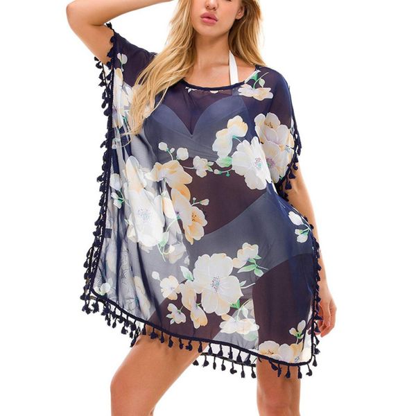 

women's swimwear beach dress women cover up floral print bikini ups bathing suit beachwear, White;black