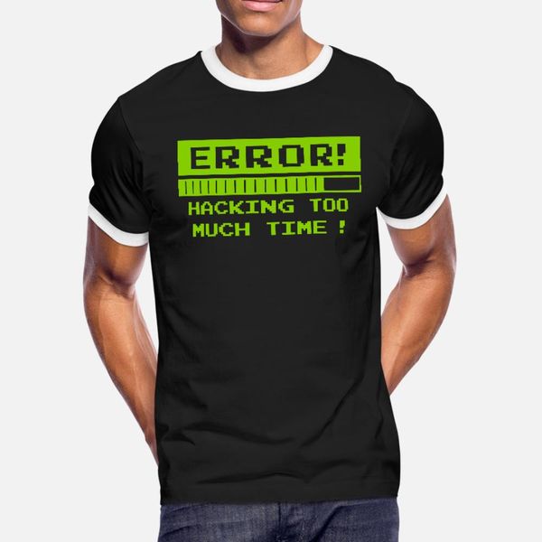 

time hack error t shirt men custom cotton o neck interesting new style spring unique shirt