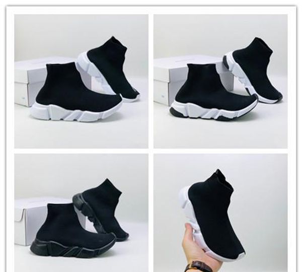 

2020 kids speed runner sock shoes for boys socks shoes designer boots child trainers teenage runners sneakers running chaussures, Black