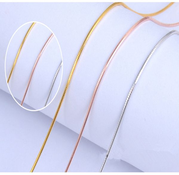 

2mm snake bone necklace s925 sterling silver multi-choice chain ladies clavicle jewelry chain (without pendant) women wear jewelry