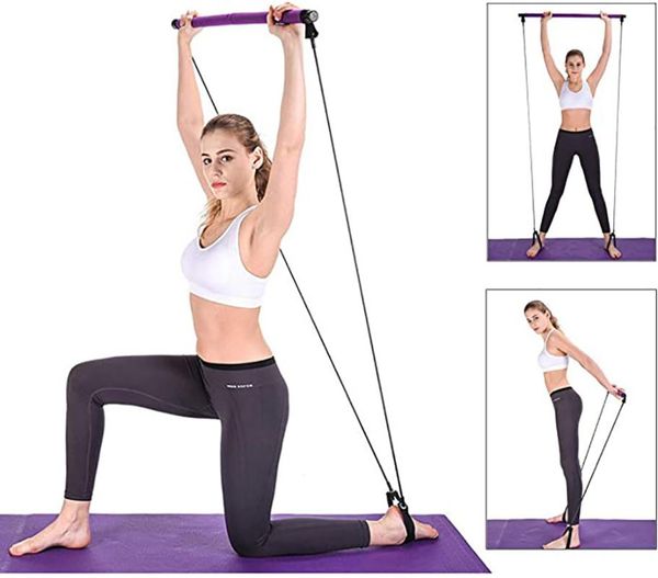 

resistance bands portable pilates stick hip trainer muscle hipsline fitness training equipment adjustable workout yoga stretch band