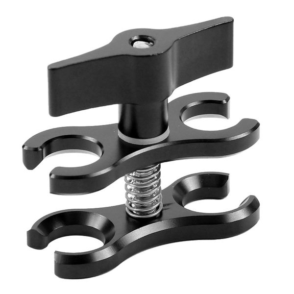 

алюминиевый сплав 2-hole дайвинг бабочка клип зажим свет arm шаровой головкой адаптер для камеры аксессуары