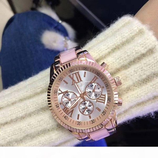 

watches michael quartz watch casual full steel dial style woman all over the sky stars crystal diamond rome word dial style geneva 686, Slivery;brown
