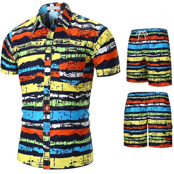 

printed suits mens beach seaside holiday tracksuits designer summer casual floral, Gray