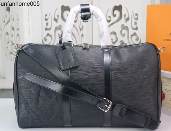 

men's travel bags real leather handbags real leather keepall 45 shoulder boston bag totes for man 41418 45.0x27.0x20cm