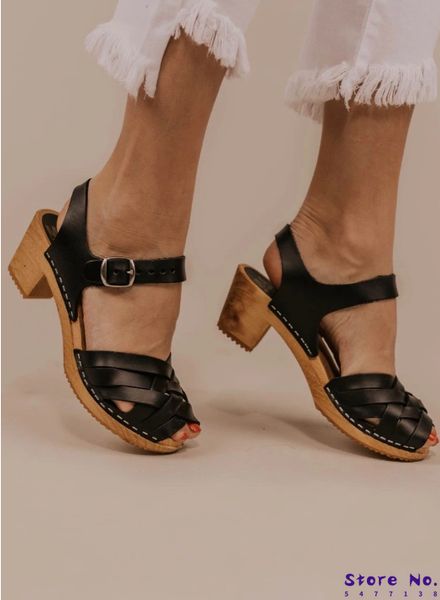

2020 summer fashion woman shoes sandals peep toe buckled ankle zapatos de mujer sandalias de verano para mujer lp691, Black