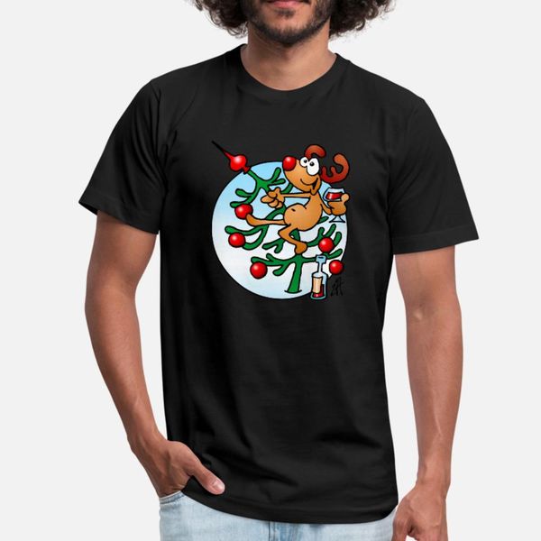 

rudolph the red nosed reindeer t shirt men character 100% cotton s-xxxl original famous casual summer letters shirt