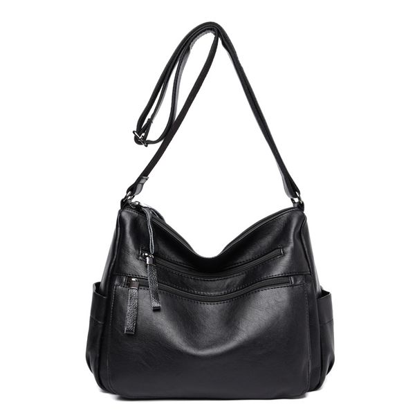 

middle-aged women's large-capacity fashion casual atmosphere mommy bag soft leather multi-layer single-shoulder crossbody bag