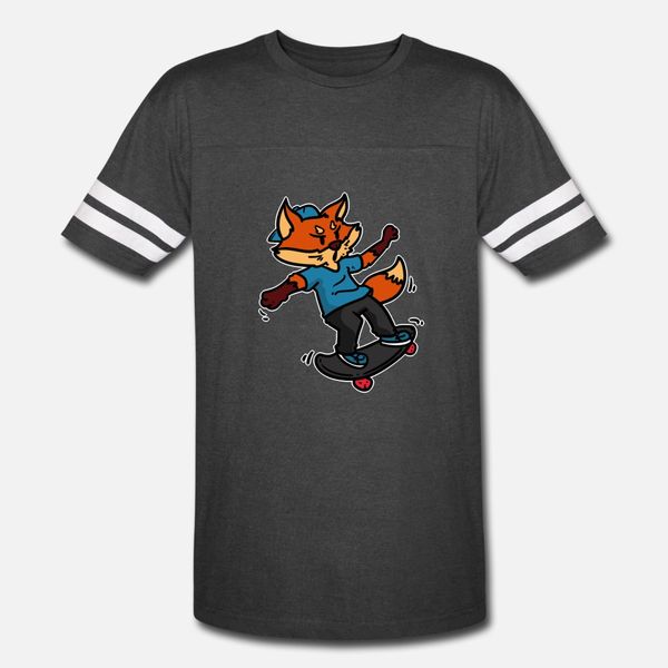 

fox animal zoo wild animal sport skateboard sport t shirt men customized tee shirt round neck homme cute basic spring letter shirt
