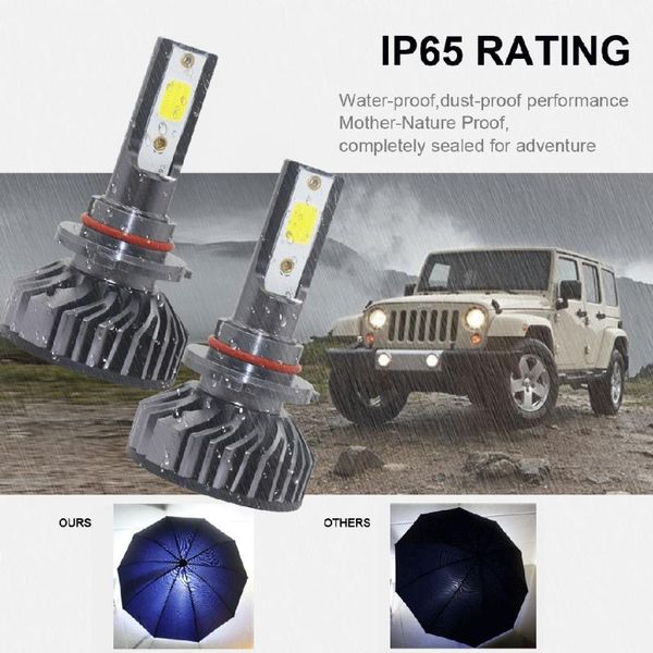 

carprie car headlight bulbs 2020 2x 9006 4 ev8 60w dob led car headlight fog lamp hi/lo bulb 6500k 12v 8000lm 9722