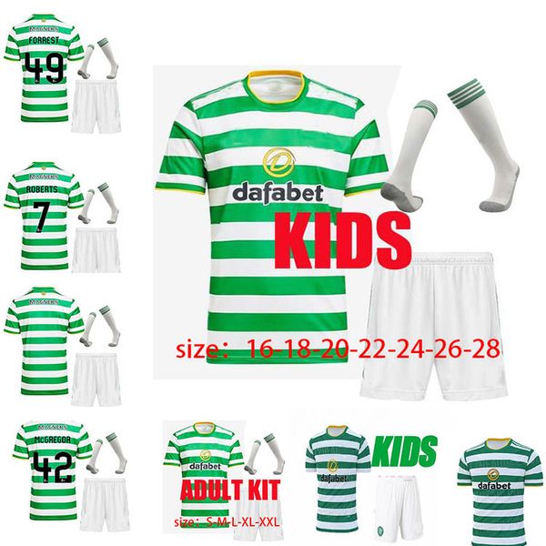 

20 21 селтик футбола джерси макгрегор griffiths klimala forrest brown rogic кристи edouard главные мужчины детей + носки майки, Black