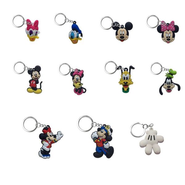 

custom action figure soft rubber pvc keychains key chain 2d cartoon action figure keyring promotional gifts metal craft, Silver