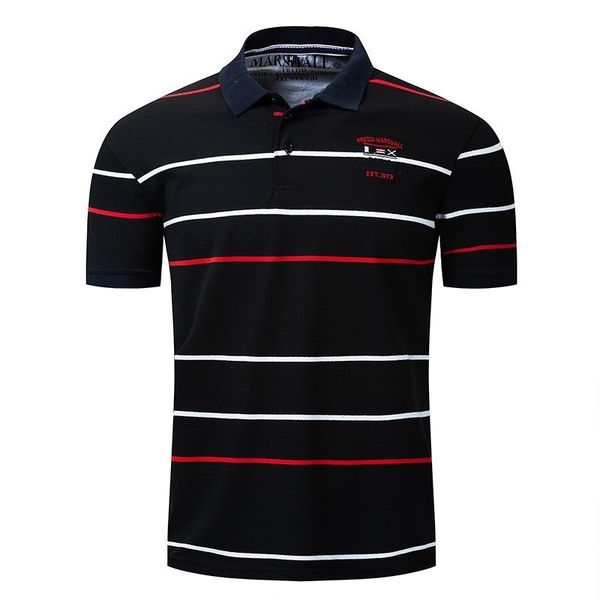 

бренды polos para hombre рубашка 2020 новых вскользь katoen рубашки мужчины горизонтальные полосатой поло короткие рукава рубашки fm043, White;black