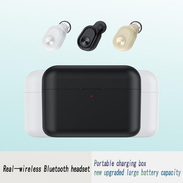 

cgjxswireless bluetooth headphones mini earbuds with 1200 /2200mah charging box bl1 invisible earphone single headset can be power ba