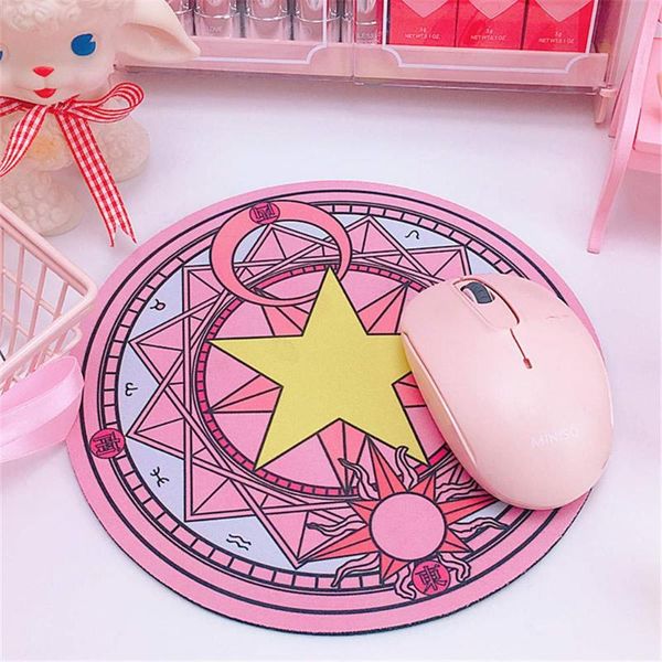 

mouse pad round mouse mat cute magic array pad with design non-slip rubber base waterproof office mousepad for girls 8