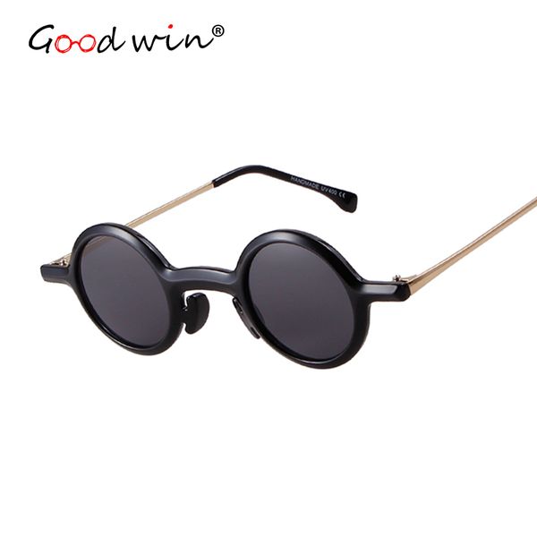 

good win women mens sunglasses brand designer vintage retro round sun glasses for men male uv400 luxury eyeglasses gafas hombre, White;black