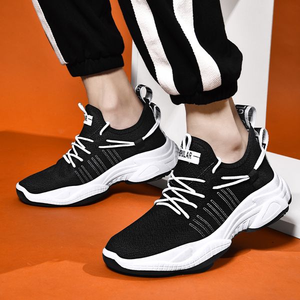 

new fashion breathable shoes male sneakers men's shoes casual mens sports sneakers soft and comfortable zapatos hombre, Black