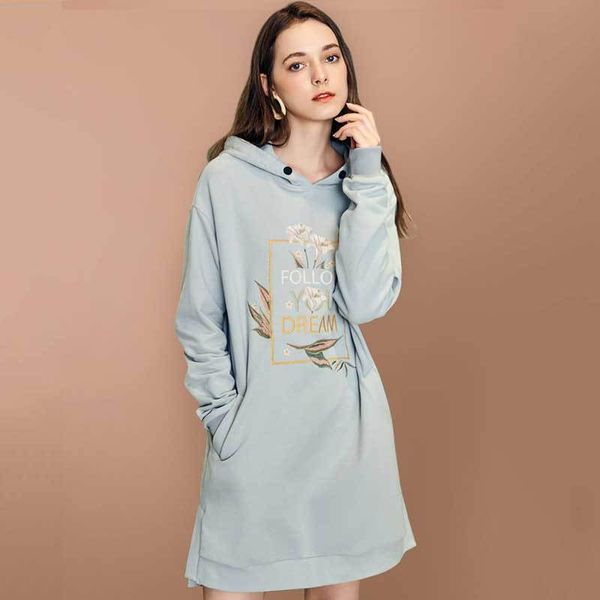 

artka autumn winter women loose all-match hooded pullovers letters embroidery long sleeve casual sweathershirt va15180q, Black