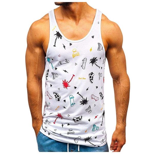 

men' tank fashion gyms clothing men bodybuilding and fitness stringer vest sportswear o-neck sleeveless muscle workout singlets, White;black