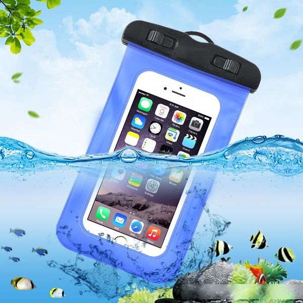 

waterproof cellphone pouch protective pvc dry bag storage for swimming diving drifting for universal all models 4.0 inch -5.8 inch