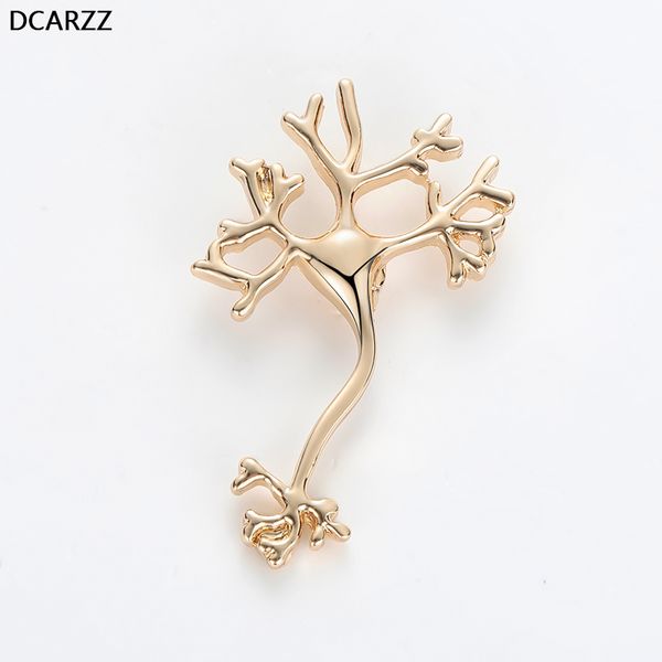 

dcarzz neurologist pin badge doctors nurses gold silver pins metal an exquisite neuron brooch fashion jewelry women accessories, Gray