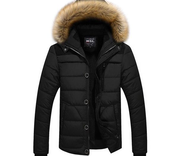 

winter jacket men camperas hombre invierno nice warm waded jacket clothes fleece hoodies parka roupas jaqueta masculina inverno, Black
