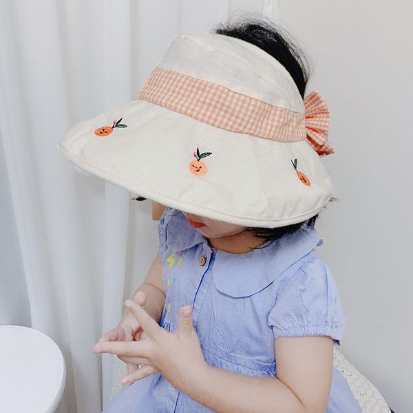 

new style children summer visors hat foldable sun hat breathable large brim beach hats beach uv protection cap, Blue;gray