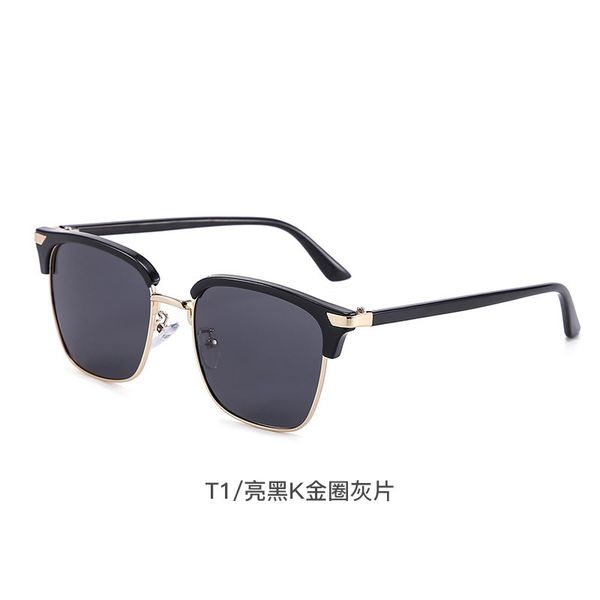 

new eyebrow mirror european and american cross-border women's polarized sunglasses men's same fashion women, White;black