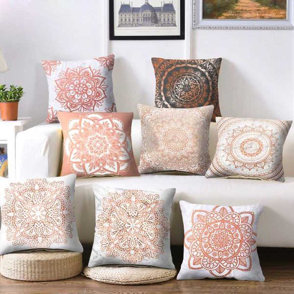 

cushion/decorative pillow mandala cushion cover geometric patterns pillowcase polyester 45*45 throw home decor pillowcover