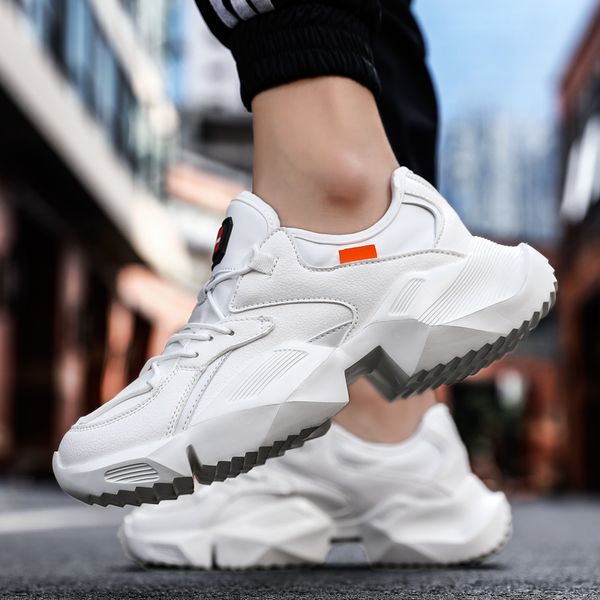 

breathable men's casual platform shoes man flats sneakers fashion classic outdoor jogging shoes for men zapatos hombre vestir, Black