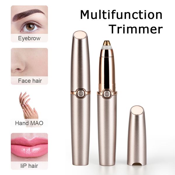 Protable Mini elétrica sobrancelha Trimmer Lip Cabelo Rosto Navalha Depilador Cabelo Pen Remover Sobrancelha Shaver USB recarregável