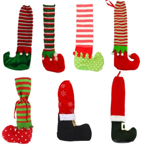 

non-slip santa claus chair foot socks table legs cover ornament for christmas xmas navidad new year party decoration supply dhf744
