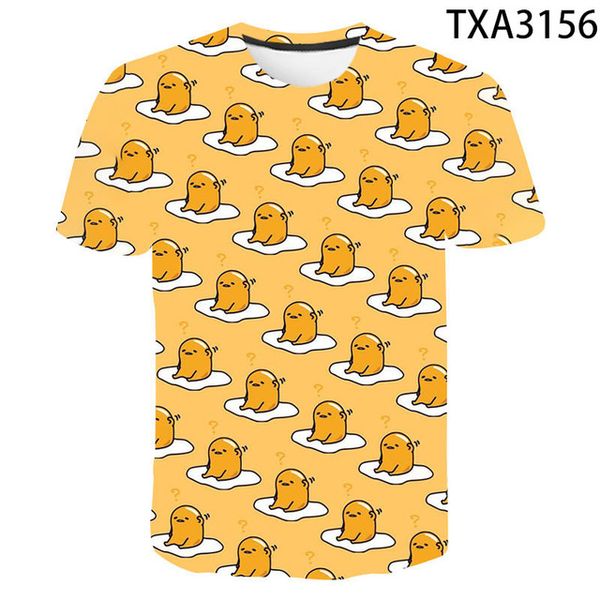 

new gudetama street clothing cute quality breathablet-shirt 3d print shirts plus size humor kawaii men clothing