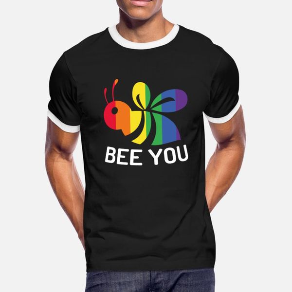 

bee you lgbt present t shirt men knitted tee shirt s-xxxl kawaii fit casual summer style cool shirt
