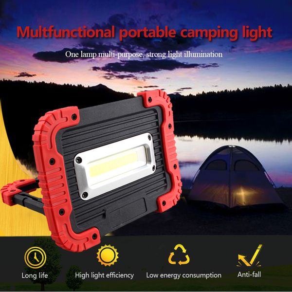 

super bright 30w led portable spotlight 2000 lumens work light rechargeable floodlight for emergency hunting camping lantern