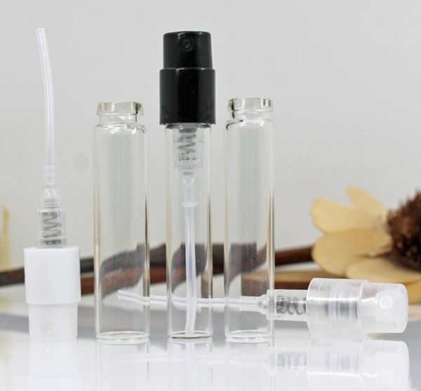 Mini fiale di profumo in vetro da 2 ml, flacone di vetro da 2 ml, flaconi per campioni ricaricabili Piccolo contenitore per fiale spray atomizzatore